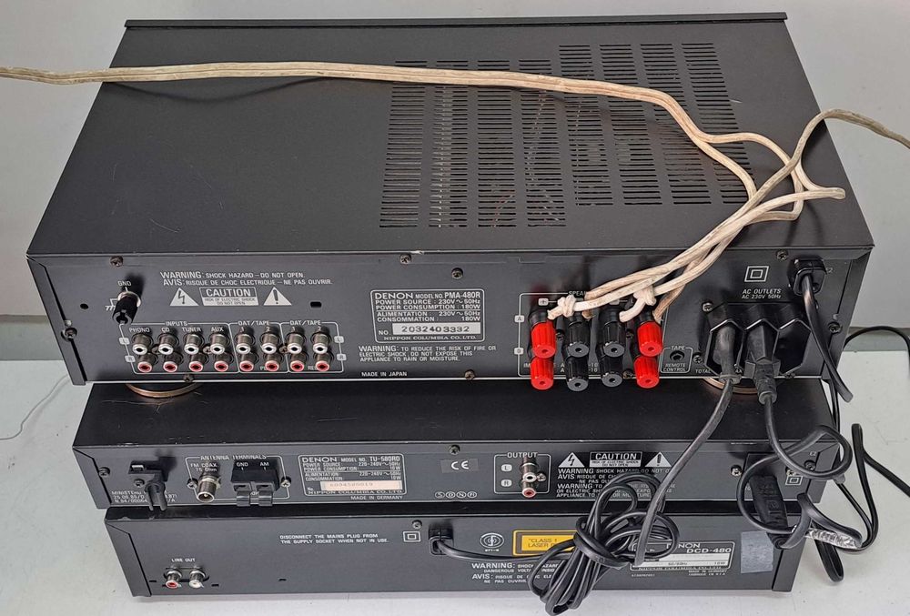 Amplituner PMA-480R + Tuner TU-580RD + CD Player DCD-480 – Linie Audio Denon Gold-Feet Japan