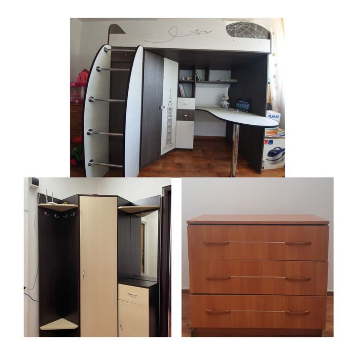 Мебель в детскую 3 в 1,  угловой шкаф в прихожую, комод