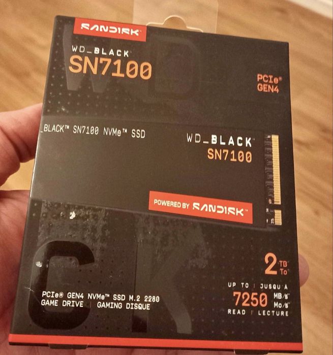 SSD Western Digital Black SN7100 , NVMe™ M.2, 2TB. Nou.