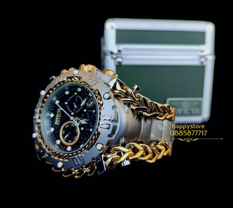 INVICTA Gladiator Silver/Gold 60 mm, Инвикта нов ръчен часовник