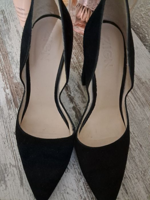 ZING дамски елегантни обувки естествен велур черни 38 номер