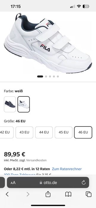 Кроссовки Fila оригинал 45-46