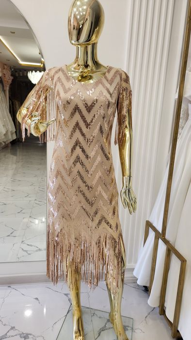 Золотисток вечерное платье