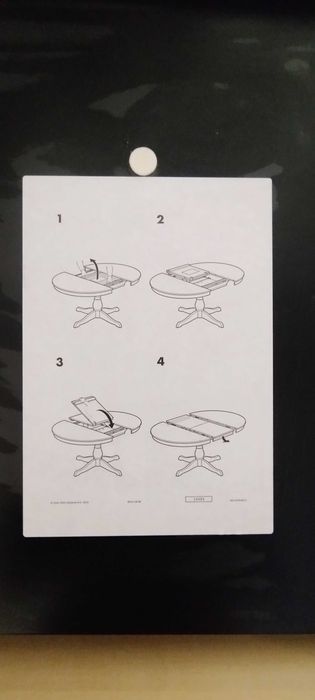 Masa rotundă Ikea Ingatorp cu scaune