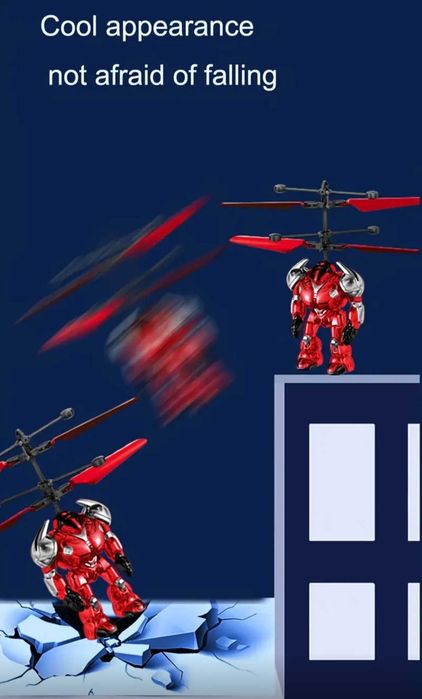 Robot zburator luminescent cu detecție inteligentă, control cu palma