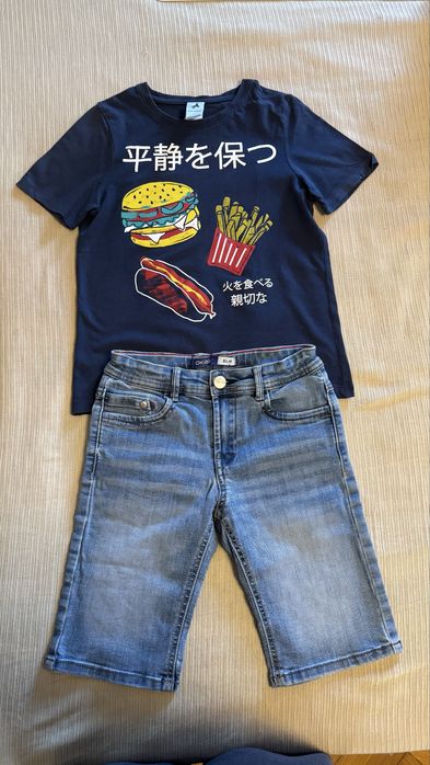 Haine  ( geaca, pantaloni ) baieti 128 cm, 8 ani Napapijri si Okaidi