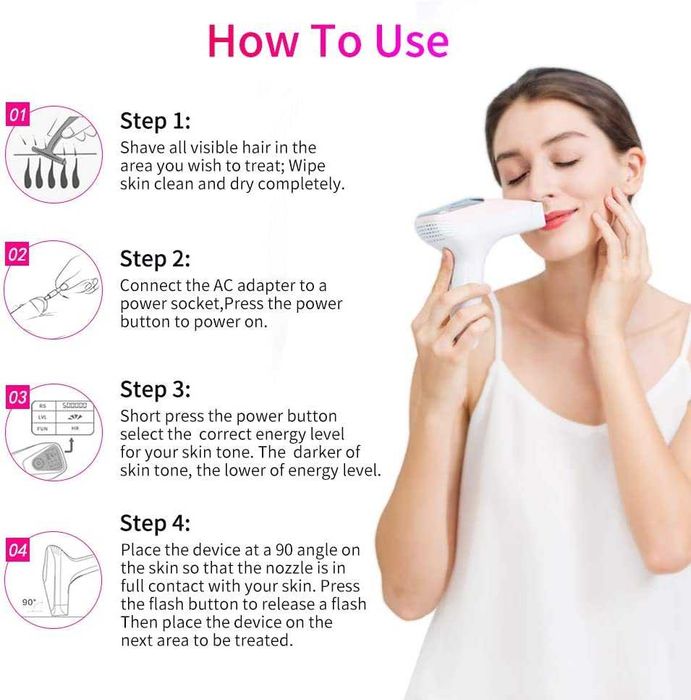 VEME IPL Epilator Permanent definitiv cu 500000 pulsatii - Nou