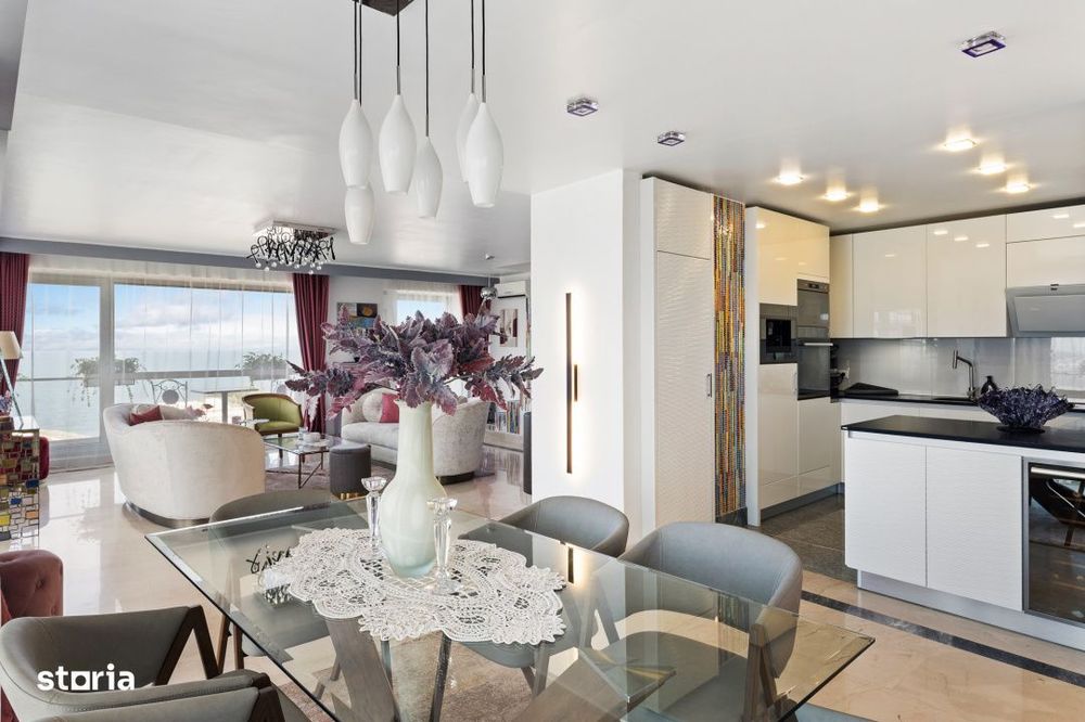 Penthouse pe 2 niveluri | vedere frontala la mare 180° | Faleza Nord