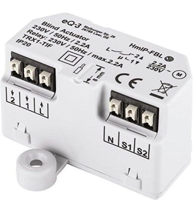 Actuator pentru jaluzele HomeMatic IP flush-mounted, plastic