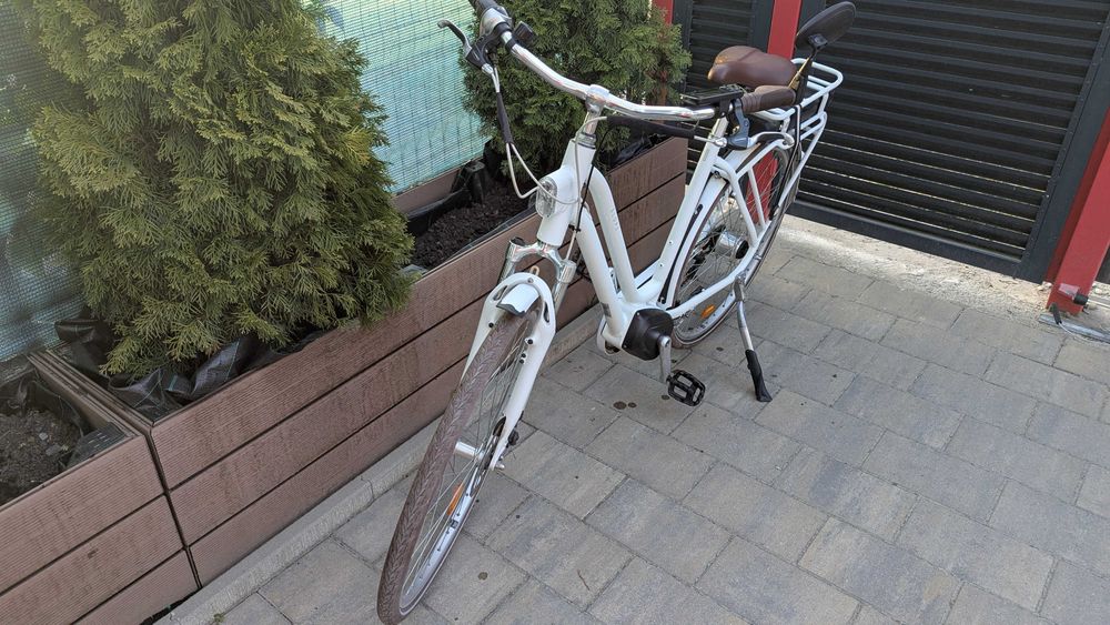 Bicicletă de oraș electrică Elops 920E Alb Marime L