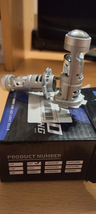 Leduri h7 cu lupa (alb rece) 6000k