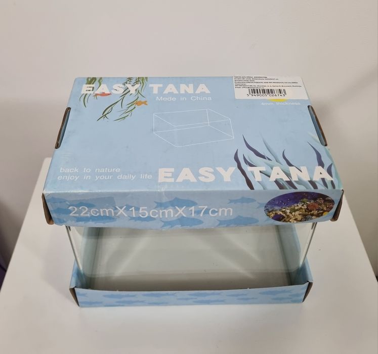 Nano acvariu sticlă 5.6 Litri (22x15x17 cm)