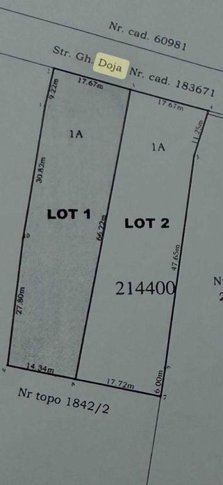 RAR! Teren 1110mp Oradea, str. Gheorghe Doja, vedere superba panorama