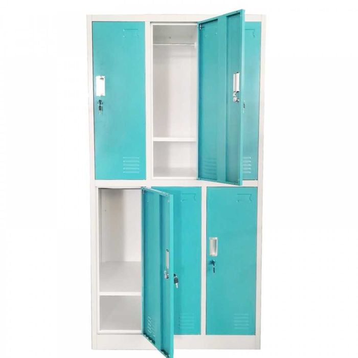 Метален гардероб с шест врати 2/3 OF1 (185 х 90 х 45 см)