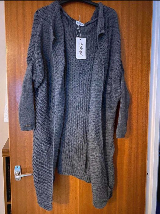 Cardigan gri de dama nou cu eticheta, marime universala