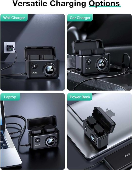 llano 2 броя батерии LP-E10 и 18 W бързо зарядно устройство Canon EOS