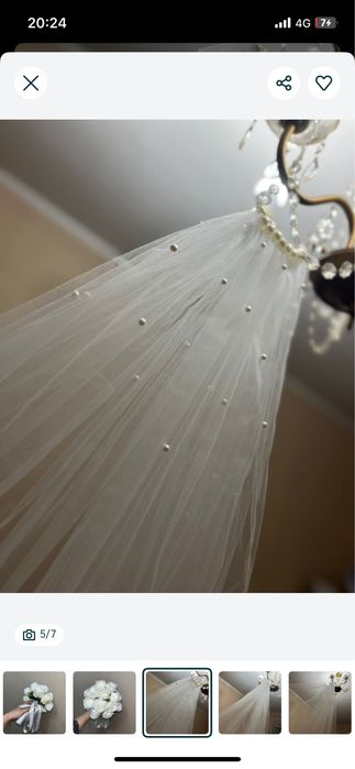 Свадебный букет и фата