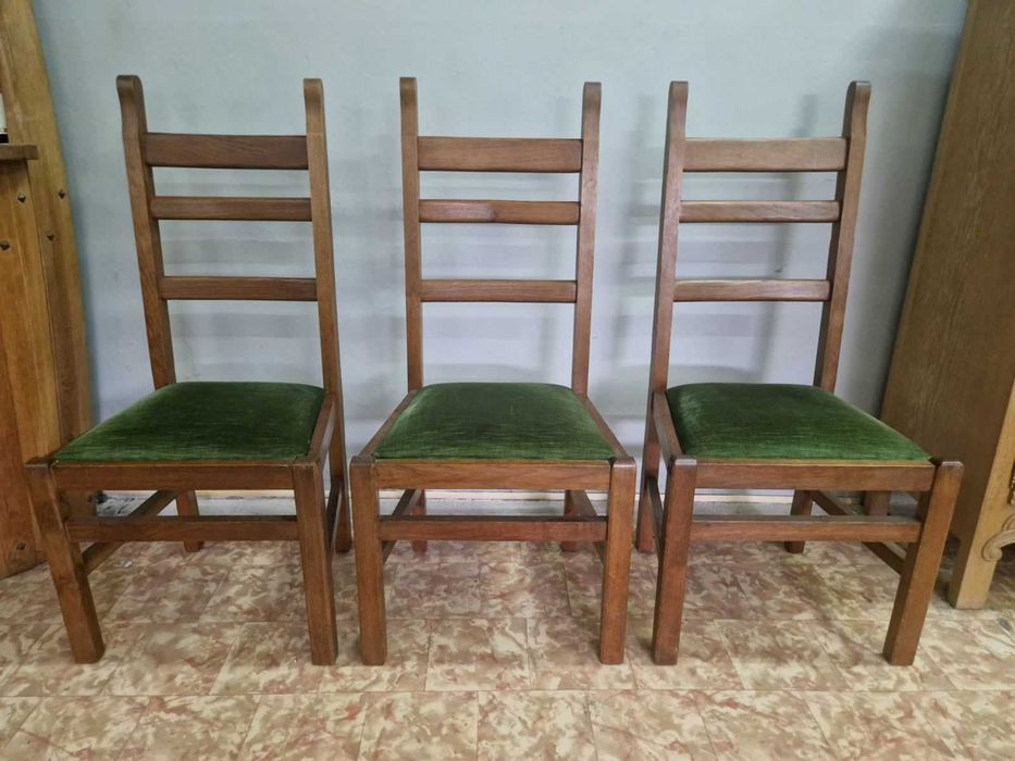 6 броя трапезни столове от бял дъб