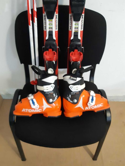 Schiuri copii ATOMIC set schiuri+clapari Atomic+bete ski