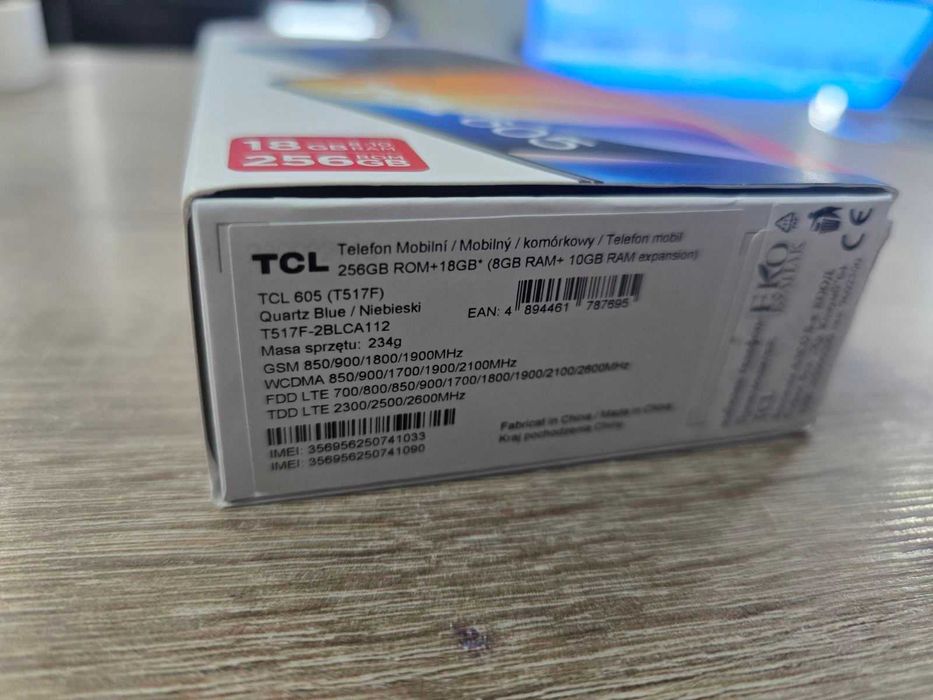 Смартфон GSM TCL 605 256GB 8GB RAM Dual