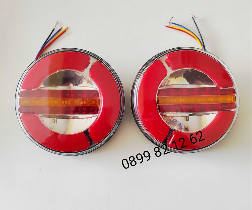 Кръгли лед стопове 12/24 V камион,бус,ремарке.Модел:222