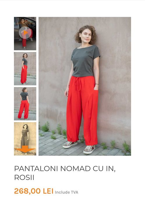 Pantaloni Nomad roșii de la Joa, mărimea S