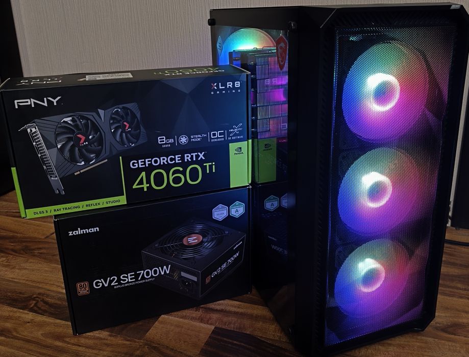 Rtx4060ti/Ryzen7 5800x/X570 Asus/16gb ddr4 3200mhz Gskill/700w blok