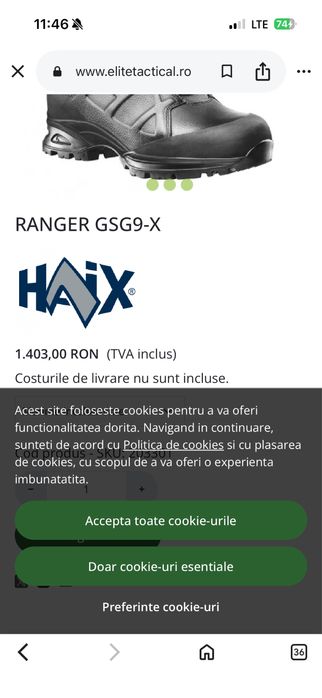 Bocanci Haix Ranger GSG9-X cu mic defect