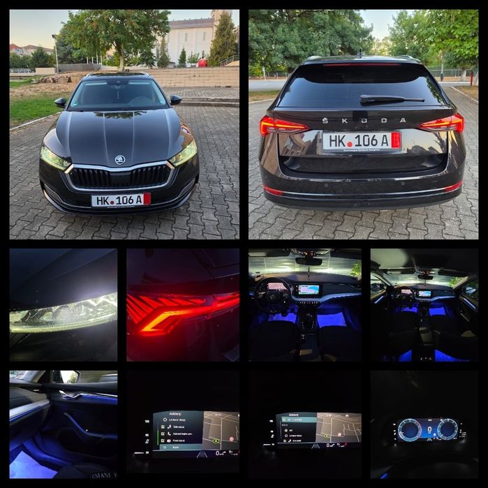 Skoda Octavia IV Style 2021 2.0TDI Skoda Crystal Lighting Tabletă Climă 3 Zone  Bord Virtual Scaune Electrice Jante 18" Lane Side  ACC  Front Keyless