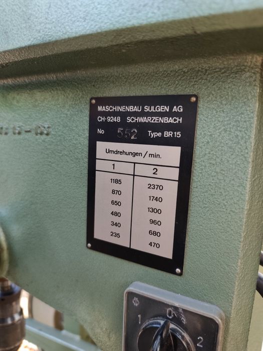 Швейцарска професионална колонна бормашина Maschinenbau Sulgen BR15