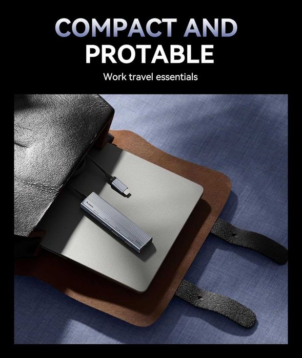 Aceele USB 3.2 Gen 2 Адаптер 10Gbps– 4-портов ултра бърз хъб с USB-C/A