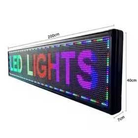 200x40 CM Firma luminoasa LED RGB +temperatura Caseta reclama exterior