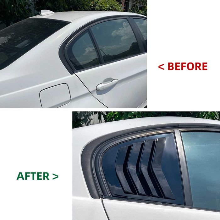 Ornamente Lip Extensii Parasolar Geam Spate Louver BMW Seria 3 E90, Negru