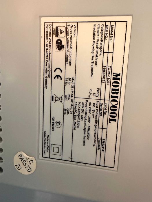 Хладилнa чанта Mobicool TC-25-12 - , 25л, 12V-220V студено