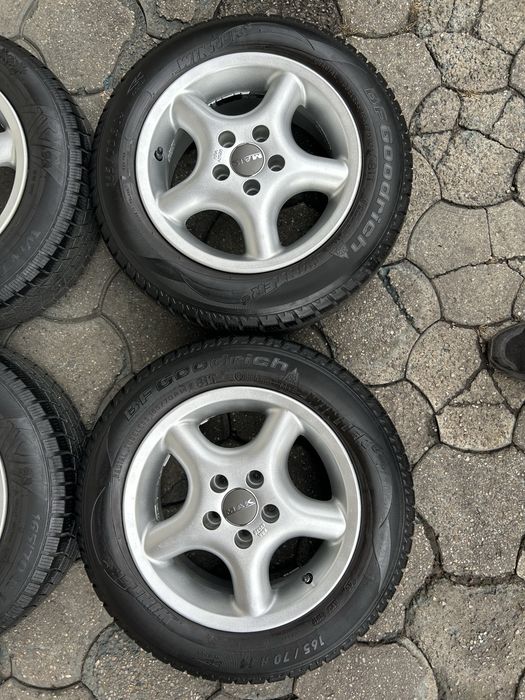 Jante aliaj 5x100mm, anvelope iarna 165/70 R14, Skoda Fabia, Rapid, VW Polo, Fox, Seat Ibiza