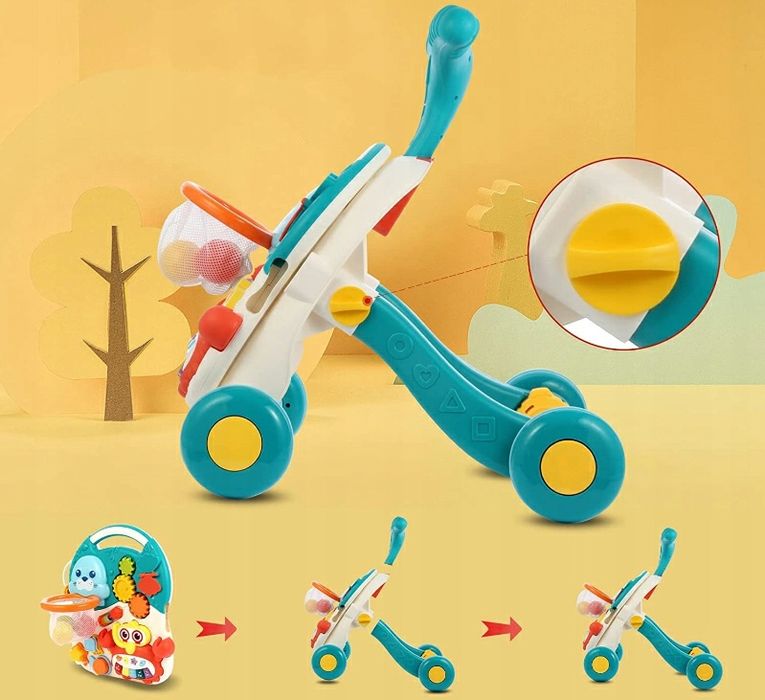 Идеальные ходунки-толкатели 2-в-1