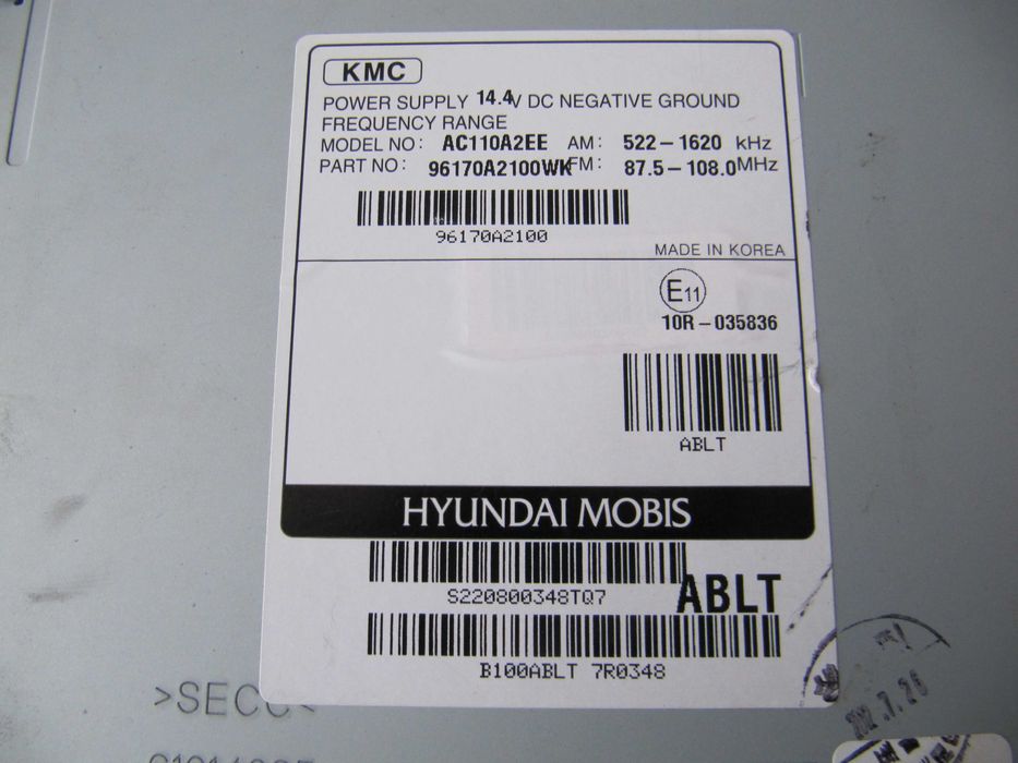 Оригинално радио/стерео/ за КИА СИЙД , от 2012до 2018г.