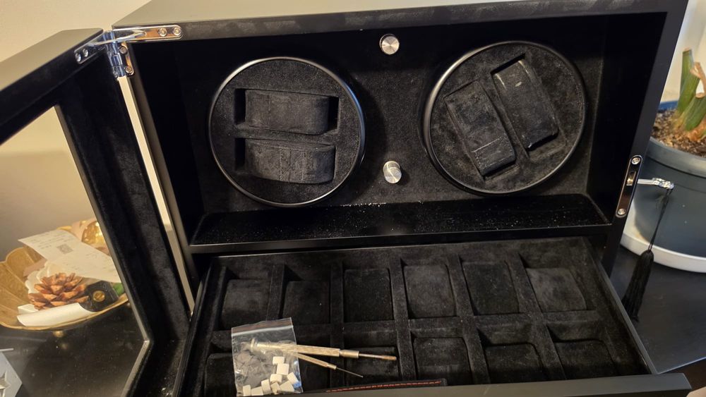 Cutie intors ceasuri automatice, watch winder 4+12 ceasuri