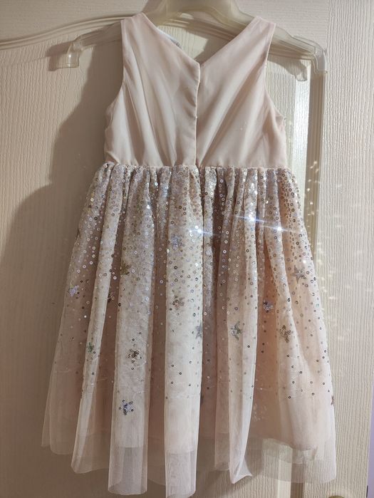 Детска рокля бяла празнична