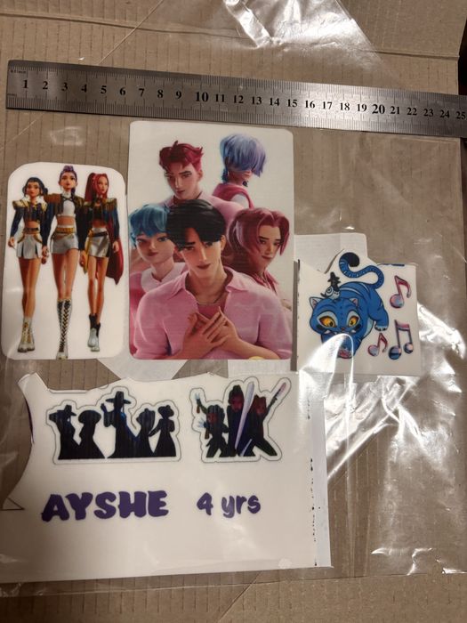 Hartie de zahar imprimata cu Demon Hunters Huntrix si Saja Boys