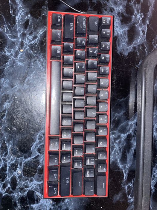 Mеханична клавиатура Redragon - Deimos K599, , Red, RGB, черна