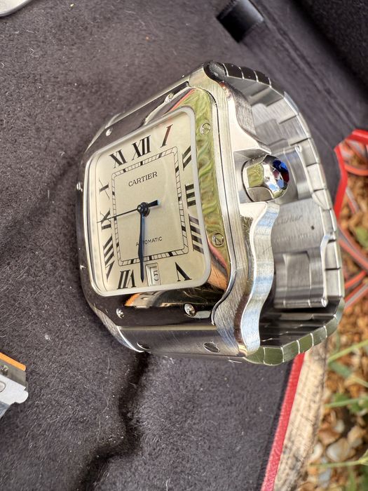 Ceas Cartier Santos XL, model nou. Conditie f.buna, nepolishat.