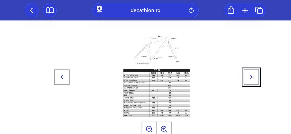 Bicicleta  MTB  EXPL 50 Gri