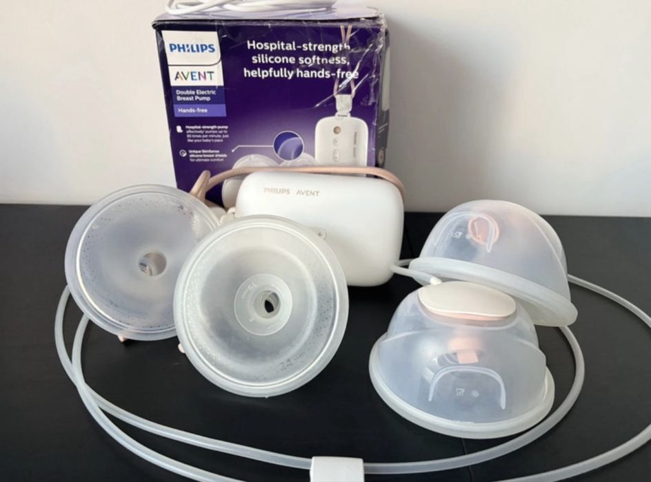 Pompa dubla electrica Philips Avent + bonus 2 cupe de insertie