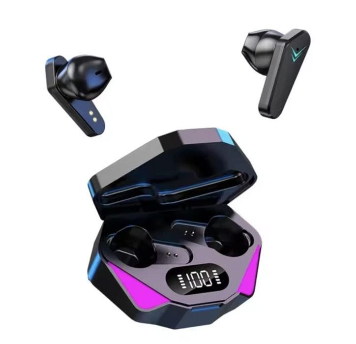 Гейминг Bluetooth  безжични слушалки с дигитален дисплей