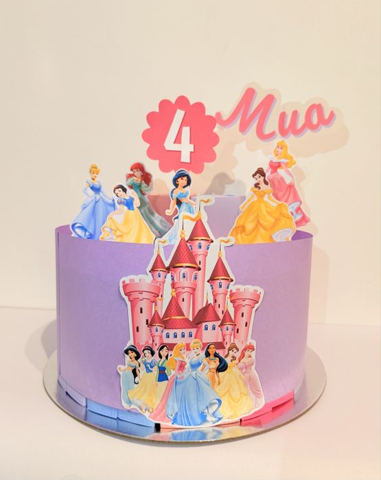 Хартиена торта с Дисни принцеси за рожден ден и парти