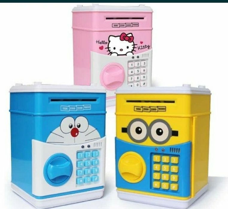 Электронная копилка сейф Миньоны, Helo kitty