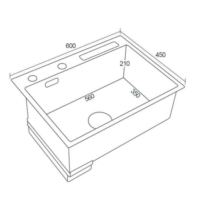 Ултразвкукова мултифункционална кухненска мивка 60см