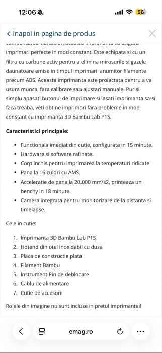Imprimanta 3D  bambu lab p1