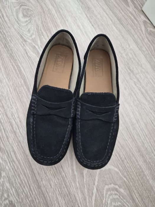 Zara лоуферы 33 замша